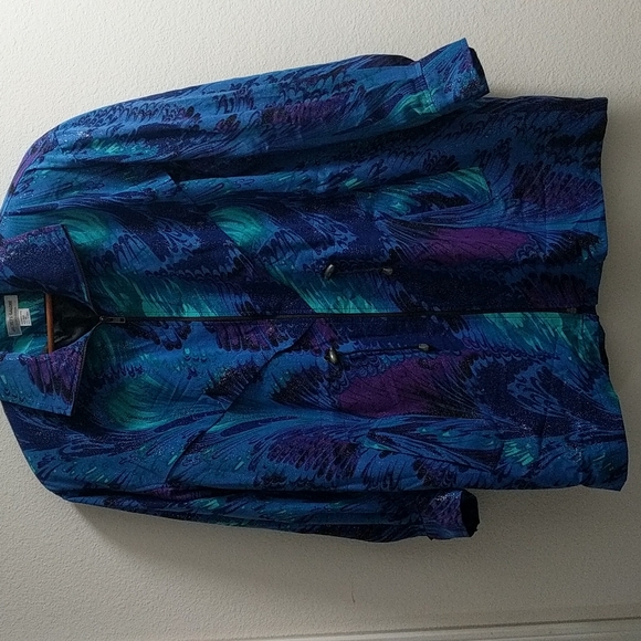 Jackets Galore High Fashion 1980s Style XL Shoulder Pads too Shiney Shimmery - Picture 3 of 8